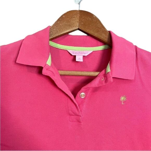 Lilly Pulitzer pink short  sleeve polo top - Picture 3 of 9